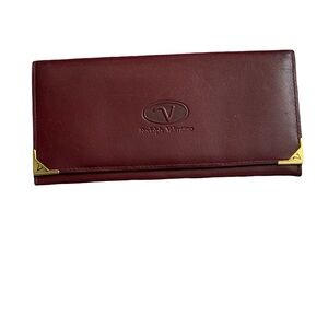 Rudolph Valentino Burgundy Leather Bifold Wallet